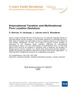 International Taxation and Multinational Firm Location Decisions