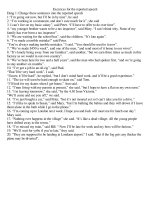 exercices for reported speech