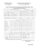 Bao cao so lieu sau khai giang nam hoc 2009 - 2010