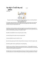 sự thật về tuổi thọ mỹ phẩm