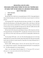 C Đề Ứng dụng CNTT trong quản lí và dạy học