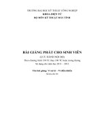 Bài giảng: Vi xử lý – Vi điều khiển