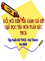 Đổi mới kiểm tra đánh giá môn Toán