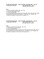 Hóa học 10: Đề thi - Đáp án KSĐN 2010-2011