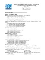 đề kiểm tra định kỳ tháng 9 chuyen hoa