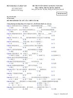 ĐỀ THI TUYỂN SINH CAO ĐẲNG NĂM 2012 Môn: TIẾNG TRUNG QUỐC; Khối D4 mã đề  625 