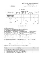 Đề kiểm tra giữa kỳ I_ Toán 8 _Chẵn