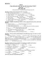 ĐỀ CHỌN HSG AV9( sô 9 )