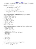 BÀI TẬP CA SIO HAY ( 2) có bài giải