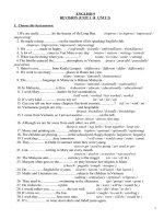 ÔN TẬP CHUẨN BỊ KT 1TIẾT ( UNIT1- 2)