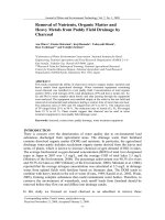 Removal of Nutrients, Organic Matter and Heavy Metals from Paddy Field Drainage by Charcoal