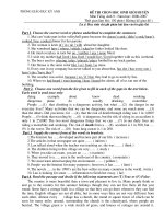 De thi hoc sinh gioi TA huyen 2009