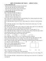 dien tich hinh chu nhat hinh vuong