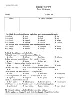 bai kiem tra anh 9 so 1