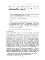 Occurrence of Polyhydroxyalkanoate as Temporal Carbon Storage Material in Activated Sludge during The Removal of Organic Pollutants