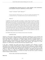 A DISTRIBUTED WATER QUALITY TANK MODEL FOR NITROGEN LOAD REDUCTION BY ARTIFICIAL WETLANDS