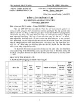 Báo cáo thành tích tôt tự nhiên