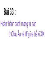 bài 33.hoàn thành cách mạng tư sản ở châu âu và  mỹ