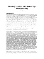 Listening Activities for Effective Top