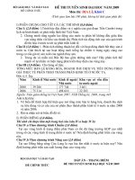 Đề&Đáp án môn ĐỊA LÝ khối C (ĐH 2009)