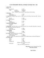 Cách tính điểm thi đua năm học 2010 -2011
