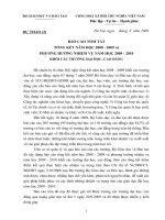 Báo cáo TK 08-09,nhiệm vụ 2009-2010(Đại học)