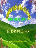 BÀI TOÁN CÓ LỜI VĂN _ TOÁN LỚP 1