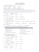 BỘ ĐỀ KT 45'''' LẦN 1 ANH 6 - 2010