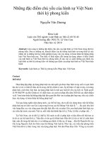 Những đặc điểm chủ yếu của hình sự Việt Nam  thời kỳ phong kiến