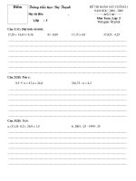 Toán 5 cuối kì 1 08-09