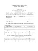 Mẫu Biên bản bàn giao hoc sinh đầu năm học