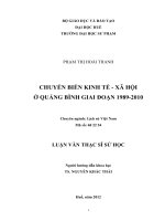 CHUYỂN BIẾN KINH tế   xã hội ở QUẢNG BÌNH GIAI đoạn 1989 2010x 