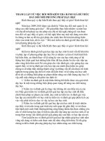 ĐỔI MỚI KIỂM TRA ĐÁNH GIÁ ĐỂ THÚC ĐẨY ĐỔI MỚI PPDH