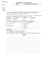 đề thi 15 phút dành cho lớp chọn