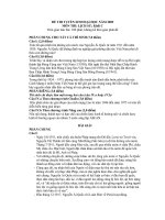 Gợi ý môn Sử (Đại học 2009)