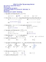 50 Câu trắc nghiệm Đại số và Hình học 10
