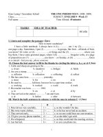 đề k.tra Anh Văn 9 - tuần 13