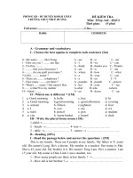 Bài kiểm tra 15phút