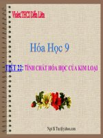 Tinh chat hoa hoc cua kim loai