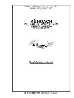 KH phụ đạo HS yếu kém tổ TN
