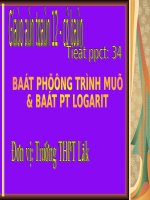§6 : BẤT PHƯƠNG TRÌNH MŨ &  BẤT PHƯƠNG TRÌNH LOGARÍT (tiết 1)