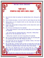 Nội qui phòng bộ môn hoá