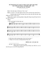 ĐỀ THI KHẢO SÁT CHẤT LƯỢNG GIÁO VIÊN TIỂU HỌC dạy Âm nhạc