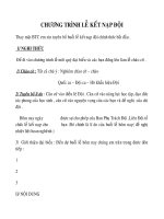 CHƯƠNG TRÌNH LỄ KẾT NẠP ĐỘI