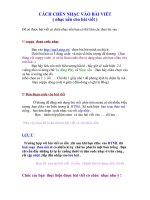 Cách chèn nhạc vào bài viết