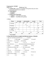 đề kiểm tra anh văn