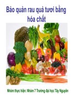 bảo quản rau quả bằng một số hóa chất