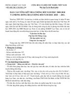 Báo cáo TK Đội năm học 2009-2010