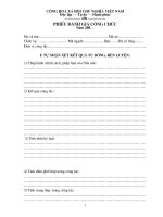 Phiếu đánh giá công chức hàng năm