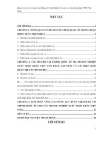 Quản trị rủi ro trong hoạt động tài chính quốc tế của các doanh nghiệp XNK việt nam 